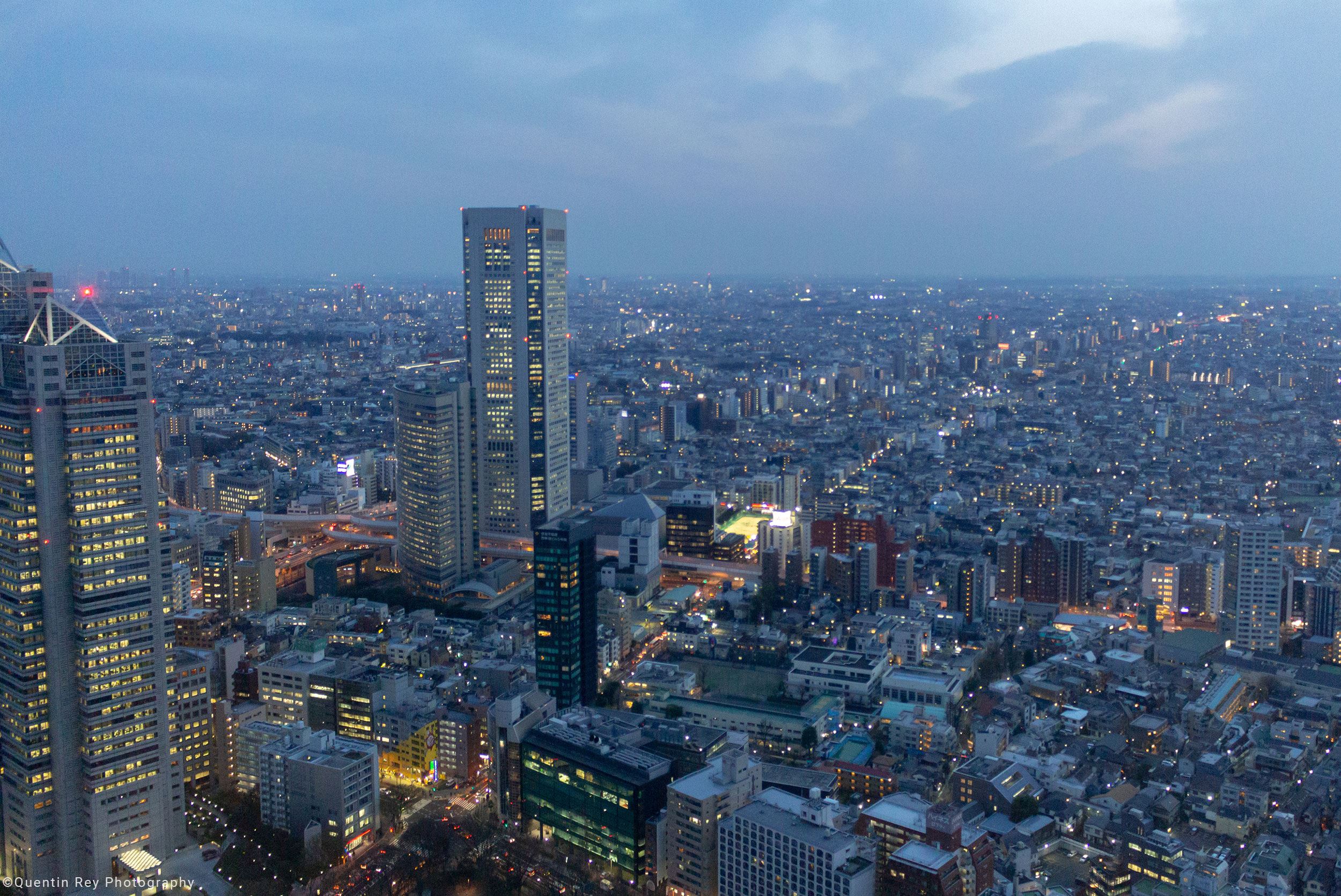 Panorama de nuit sur Tokyo depuis le Tokyo Metropolitan Government Building