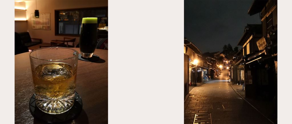 Soirée dans un bar de Ponto-Chô - Les rues de Gion à la nuit tombée